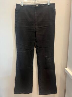 Soft Surroundings Black Wide-Leg Flare Jeans